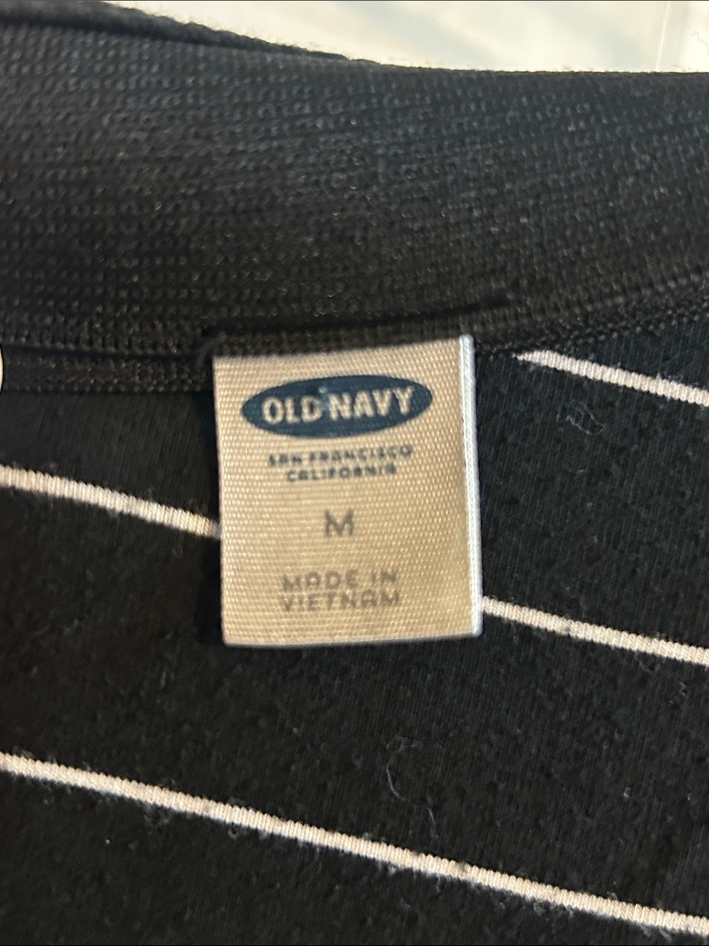 Old Navy Black & White Striped Midi Pencil Skirt - Picture 2 of 3
